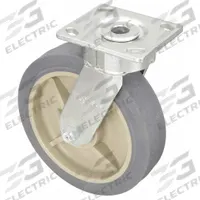 APPROVED VENDOR Plate Caster: Swivel, No Brake, Rubber, 8 in Wheel Dia., 2 in Wheel Wd, Slot, Ball (MPN P24S-PRP080K-14). Key specifications — attr1100118: APPROVED VENDOR; attr1172982: Swivel.