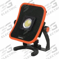 GROZ Temporary Job Site Light: 2,800 lm Max Brightness, LED, 2, 2 Brightness Levels, 1 Lamp Heads (MPN LED/670T). Key specifications — attr562610: Lithium Ion; attr562627: Black/Orange; attr562654: LED; attr562671: 220V AC; attr562613: GROZ; attr873195: 2.