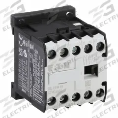 EATON Miniature IEC Magnetic Contactor: Non-Reversing, 3 Poles, 3NO Contacts, 6 A, 24V AC Coil (MPN XTMC6A01T). Key specifications — attr945107: EATON; attr972381: Yes.