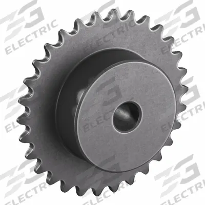 TSUBAKI Sprocket: One-Sided Hub, For Single Strands, 25, 30 Teeth, 2.392 in Pitch Dia - Size 25 Plain-Bore Roller Chain Sprockets