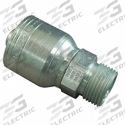 AEROQUIP Hydraulic Crimp Fitting: Steel x Steel, Straight, -12 For Hose Dash Size - Aeroquip Crimp Hydraulic Hose Fittings with ORS Connection