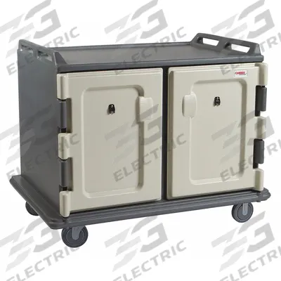 CAMBRO Meal Delivery Cart: 20 Trays, Non-Pass-Through, 2 Doors, Insulated - Polyethylene Meal Delivery Carts