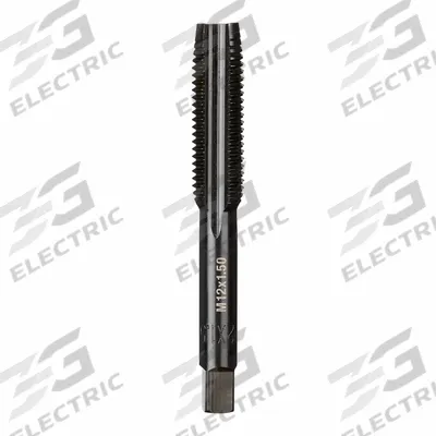 MILWAUKEE Straight Flute Tap: M12x1.5 Metric, 2B, 4 Flute, Plug Chamfer - General Purpose Hand Taps