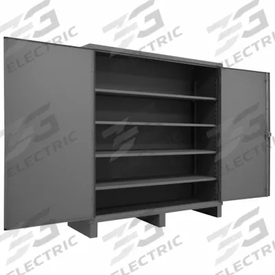 DURHAM MFG Storage Cabinet: 60 in x 24 in x 78 in, Swing Handle & Padlock Hasp - Industrial Shelf Cabinets