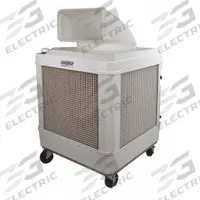 WAYCOOL Portable Evaporative Cooler: 4,700 sq ft – 2,500 sq ft, 5-15P, 115V AC (MPN WC-1HPMFAOSC). Key specifications — attr1152013: 2; attr1151993: WAYCOOL.