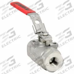 KECKLEY Manual Two-Way Ball Valve: 3/8 in, 316 Stainless Steel, Straight, FNPT x FNPT, One-Piece (MPN BVS6THRSSPGSL-038). Key specifications — Brand: KECKLEY; Handle: Locking Lever.
