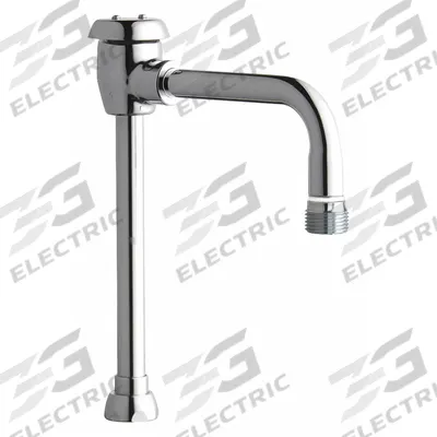 CHICAGO FAUCETS Spout: Spout, Gooseneck, Swivel Spout, Brass, Polished Chrome, Laminar - Single-Bend Faucet Spouts