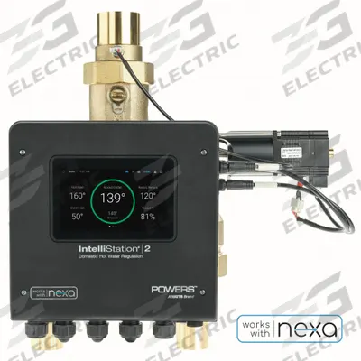 Watts Valve: 1 1/2 in Inlet Connection Size, 2 in Outlet Connection Size, Press x Press - Digital Mixing Valves