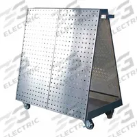 TRITON PRODUCTS A-Frame Pegboard Truck: Square, 3/8 in Peg Holes, 21 in x 37 in x 39 in, Silver (MPN LBC-18SS). Key specifications — Caster Wheel/Configuration: (2) Rigid; (2) Swivel; Color: Silver; Material: Stainless Steel; Brand: TRITON PRODUCTS.