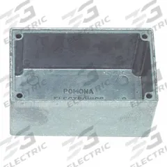 POMONA Shielded Box: Blue, Die-Cast Aluminum, 2 in x 1 in x 1 in (MPN 2417). Key specifications — Color: Blue; Includes: Screws; Brand: POMONA.
