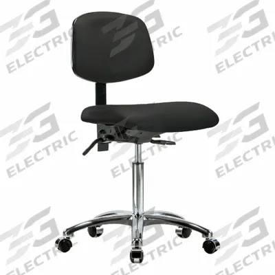 APPROVED VENDOR Ergonomic Chair: Vinyl, Armless, Ht Range 21 1/2 in to 29 in, 18 1/2 in Seat Wd - Vinyl Lab Chairs