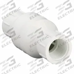 DAYTON Spring Check Valve: Inline Valve Body, 1 in Pipe Size, IPT x IPT, PVC, For Gen Purpose Media (MPN 4RG66). Key specifications — Brand: DAYTON; Poppet Material: Stainless Steel.