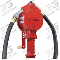 FILL-RITE Hand Pump: Rotary, Pump with Hose & Nozzle, Bung, 12.8 oz per stroke, Aluminum, Manual (MPN FR112). Key specifications — Brand: FILL-RITE; Seal Material: Buna-N; Suction Tube Material: Steel; Maximum Flow Rate: 12.8 oz per stroke; Spout/Nozzle: Manual Aluminum Nozzle.