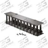 RITTAL Cable Management: Horizontal, 2 U, 19 in Overall Dp, Black, 9969597, 2 PK. Key specifications — Color: Black; Includes: Hingeable/Removable Cover; Orientation: Horizontal; Brand: RITTAL; Product Type: Rack Mount Cable Management.