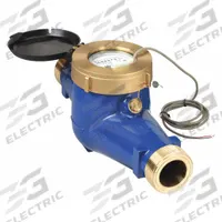 PULSAFEEDER Mechanical Flowmeter: Water Meter, Water, Brass, 1 1/2 in NPT, 1 1/2 in Connection Size (MPN MTR404-G). Key specifications — Brand: PULSAFEEDER; Display Type: Analog; Seal Material: Natural Rubber; Unit Of Measure: Gallons; Accuracy: +/-1.5%; Max. Voltage: 24V DC; Mounting Orientation: Universal.