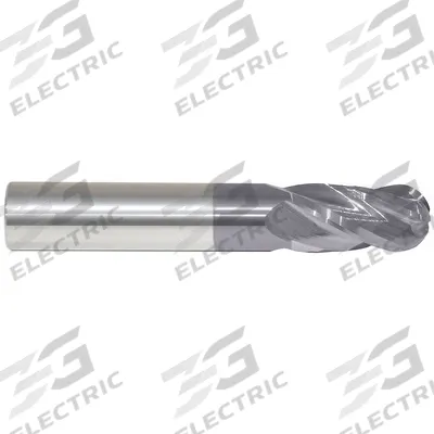 APPROVED VENDOR Ball End Mill: Carbide, AlTiN Coated, 4 Flute, 1/2" Mill Dia, 1-1/2" LOC - General Purpose Carbide Ball End Mills