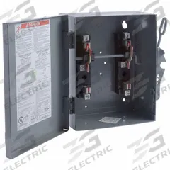 SQUARE D Safety Switch: Non-Fusible, 30 A, Single Phase, 240V AC, Galvanized Steel, Indoor (MPN 92251). Key specifications — attr867131: SQUARE D.