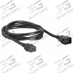 APC BY SCHNEIDER ELECTRIC Power Cord: 6 1/2 ft Lg, 3/12, C20 Plug, C19 Receptacle, SJT, Rubber (MPN AP9877). Key specifications — Brand: APC BY SCHNEIDER ELECTRIC; Jacket Material: Rubber.