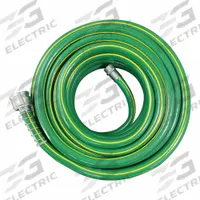 Water Hose: PVC, 5/8 in Inside Dia., 50 ft Lg, MGHT x FGHT, Green (MPN 423H87). Key specifications — Temp. Range: 130°F; Hose Configuration: Coupled Assembly; Hose Fitting A Material: Brass; Brand: APPROVED VENDOR; Hose Fittings: Brass MGHT x Aluminum FGHT.