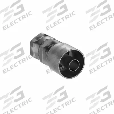 PARKER Hydraulic Crimp Fitting: Steel x Steel, Straight, -12 For Hose Dash Size - Parker Crimp Hydraulic Hose Fittings with BSPP Connection