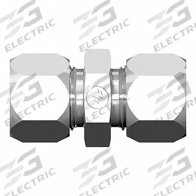 WEATHERHEAD Compression Fitting Union: 3/8 in OD Size, 9/16-18 x 9/16-18 Thread Size - Flareless Bite-Type Steel Compression Fittings