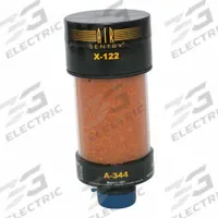 AIR SENTRY Hydraulic Tank Desiccant Breather: X Series, Silica Gel, 2 Micron Rating, 2" MNPT Inlet (MPN 095X122). Key specifications — attr1257370: Cartridge Replaceable; attr1257368: No Indicating Gauge; attr1257371: X Series; attr1257355: Check Valve Included; attr95771: 2; attr95774: High Humidity/High Dust Applications - Paper Mills; Mine Quarries; Steam-Cleaning Rooms.