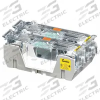 BUSSMANN Fuse Block: Open Block Design, 2 Pole, 250 V AC, Box Lug, Non-Indicating (MPN RM25400-2CR). Key specifications — Brand: BUSSMANN.