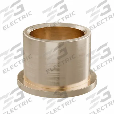 OILITE Flanged Sleeve Bearing: Bronze, SAE 841, 1 in Bore, 1 1/4 in OD, 1 in Lg - Lubricated General Purpose Metallic Flanged Sleeve Bearings