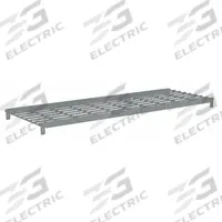 TENNSCO Shelf: 48 in x 12 in, 500 lb Load Capacity, Steel, 5 ga Decking, Gray, Shelf (MPN ZAESH-4812W). Key specifications — Decking Material: Steel; Includes: (2) Beams; Decking Finish: Zinc Plated; Shelf Configuration: Single Straight; Color: Gray; Frame Material: Steel; Brand: TENNSCO; Frame Finish: Zinc Plated.