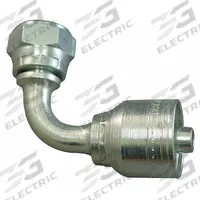 AEROQUIP Hydraulic Crimp Fitting: Steel x Steel, 90° Elbow, -12 For Hose Dash Size, Metric x Crimp (MPN 4S20DSB12). Key specifications — Fitting Gender: Female x Genderless; Fitting Connection Type: Metric x Crimp; Brand: AEROQUIP; Thread Size: M30-2; For Hose Dash Size: -12.