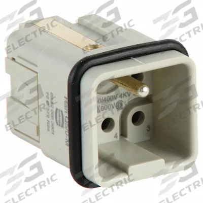 HARTING Industrial Rectangular Connector Insert: Han Q, Crimp, Male, 16 A Current Rating - Crimp Termination Inserts for Rectangular Connectors