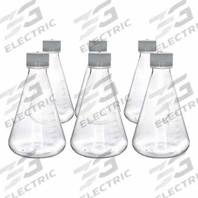 APPROVED VENDOR Erlenmeyer Flask: Erlenmeyer, PETG, 1 L, 33.81 fl oz - Plastic Erlenmeyer Flasks