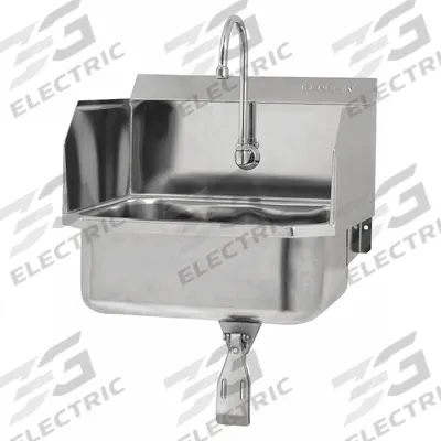SANI-LAV Hands-Free Sink: 1 Stations, 7 in Bowl Dp, 17 in Bowl Lg, 14 in Bowl Wd - One-Station Wall-Mounted Hand Sinks with Faucets