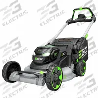 EGO Battery-Powered Lawn Mower: Self-Propelled, 22 in Cutting Wd, Bag/Mulch/Side Discharge Location (MPN LM2206SP). Key specifications — Run Time: 70 min; Battery Platform: 56V ARC Lithium™; Deck Material: Aluminum; Brand: EGO; Speed Settings: Variable; Filter - Kit Contents: Battery Included; Power Source: Battery-Powered.