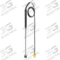 APPROVED VENDOR Surface Temperature Probe: -58°F to 932°F /-50°C to 500°C, 9 in Probe Lg, Type K (MPN 4JPN8). Key specifications — Brand: APPROVED VENDOR; Handle Type: Straight.