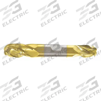 APPROVED VENDOR Ball End Mill: Carbide, TiN Coated, Double End, 4 Flute, 1/8" Mill Dia - Double-End Carbide Ball End Mills