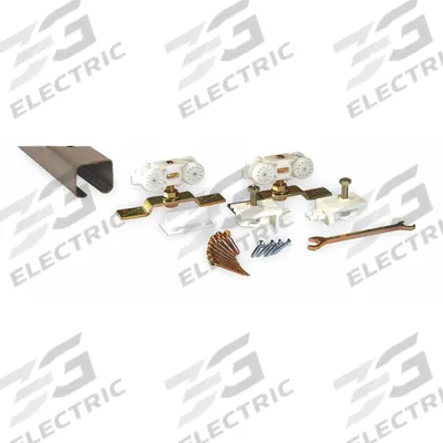PEMKO Track Kit: 6 ft Lg, 1 5/16 in Wd, 1 1/8 in Ht, 200 lb Max Wt - Hanging Door Track Kits