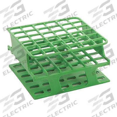 HEATHROW SCIENTIFIC Tube Rack: 2 3/8 in Overall Wd, 4 in Overall Ht, 4 in Overall Lg, POM, Green - Lab Storage Racks