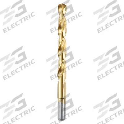 MILWAUKEE Jobber Length Drill Bit: 13/32", 135° Split Point, TiN-Coated HSS - Chip-Clearing High-Speed Steel Jobber-Length Drill Bits