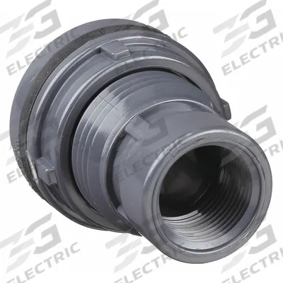 SPEARS Bulkhead Tank Fitting: PVC Body, 1/2 in Female NPT Threaded Inside - PVC Through-Wall Fittings