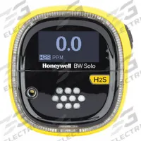 HONEYWELL Single-Gas Detector: High 15 ppm/Low 10 ppm, IP68, HONEYWELL BW BW Solo, Lithium, BW Solo (MPN BWS1-HL-Y). Key specifications — Gas Detected: Hydrogen; Housing Color: Yellow; Battery Chemistry: Lithium; Communication Protocol: Bluetooth.