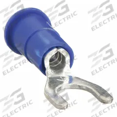 3M Fork Terminals: Yellow, Vinyl, #10 Stud Size, 16 AWG – 14 AWG Wire Range, Std Fork, 600 V (MPN FV14-10Q). Key specifications — Barrel Style: Funnel; Manufacturer Part Number: FV14-10Q; Brand: 3M; Series: TH.