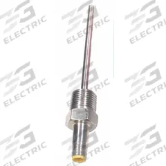 WAHL Immersion Temperature Probe: -76°F to 400°F /-60°C to 204°C, ±0.15°C, 4 in Probe Lg (MPN D1396-11). Key specifications — Accuracy: ±0.15 °C; Brand: WAHL; Probe Sheath Material: 316 Stainless Steel; Process Mounting Thread Size: 1/2" NPT.