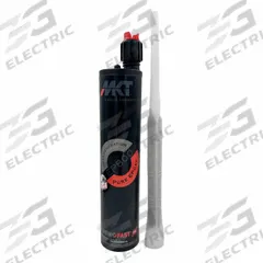 MKT FASTENING Epoxy Single Tube,10oz.: Nozzle, Sealing Cap, Rod Anchors, Concrete, Epoxy, Cartridge (MPN 7280009). Key specifications — Compatible Material: Concrete; Compatible Anchor Size: 3/8 in, 1/2 in, 5/8 in, 3/4 in, 7/8 in, 1 in, 1-1/4 in, #3, #4, #5, #6, #7, #8, #9, #10, #11, M10; ICC Approved for Un-Cracked Concrete: Yes; Includes: Nozzle, Sealing Cap; Mixing Ratio: 1:1; Brand: MKT FASTENING; Compatible Anchor Type: Rod Anchors; Container Type: Cartridge.