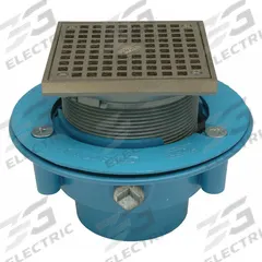 ZURN Floor Drain: 8 in Overall Dia, 5 in Grate Size, 2 in Nominal Pipe Size, Plastic, Nickel Bronze (MPN GR-FS05NI-P2S-PS-CC). Key specifications — Brand: ZURN.