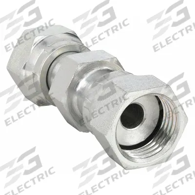 PARKER Compression Fitting Union: 3/8 in OD x 3/8 in OD Size, 9,200 psi Max Op Pressure - O-Ring Face Seal Steel Compression Fittings