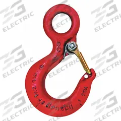CROSBY Sling Hook: 1,500 lb Working Load Limit, 100 Hook Grade, Carbon Steel, 3 5/16 in Usable Lg (MPN 1022205). Key specifications — Color: Red; Brand: CROSBY; Visual Indicator Markings: Deformation & Max Angle.