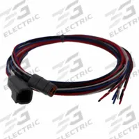 SPEED WIRING PRODUCTS Mini Connector: Deutsch DTM, 4 Poles, 72 in Wire Lead Lg, 7.5 A, 50V DC (MPN HF-04-7272). Key specifications — Wire Type: TXL Thin-Wall Cross-Linked Automotive Wire (SAE-J1128); Brand: SPEED WIRING PRODUCTS; Number of Poles: 4; Voltage Rating: 50V DC; Wire Jacket Material: Cross-Linked Polyethylene; Current Rating: 7.5 A; Wire Color: Black; Kit Contents - Description: (1) Receptacle with Male Contacts.