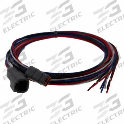 SPEED WIRING PRODUCTS Mini Connector: Deutsch DTM, 4 Poles, 72 in Wire Lead Lg, 7.5 A - Harsh Environment DC Power Deutsch Connector Assemblies