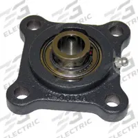 TIMKEN 4 Bolt Flange Bearing: Radial Ball, 5/8 in Bore, Cast Iron, Set Screws, 3 in Lg, 1 in Wd (MPN SCJ 5/8). Key specifications — Bore Type: Cylindrical; Brand: TIMKEN; Lubricant Material: NLGI #2 Equivalent; Mounting Bolt Size: 3/8 in; System of Measurement: Inch.